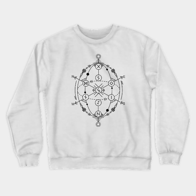 Yggdrasil - The Nine Worlds | Norse Pagan Symbol Crewneck Sweatshirt by CelestialStudio